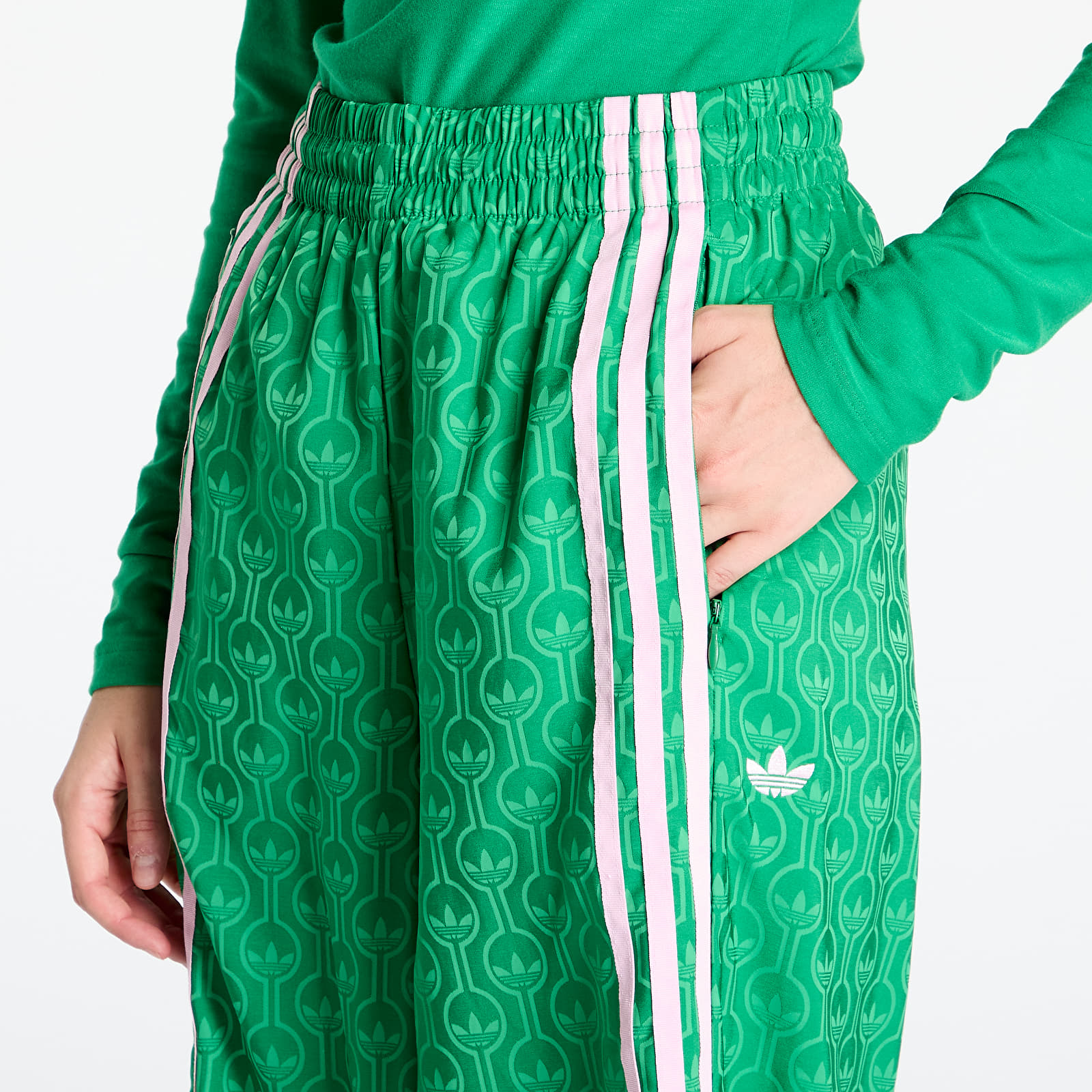 Broeken en spijkerbroeken adidas Pyjama Wideleg Pant Green
