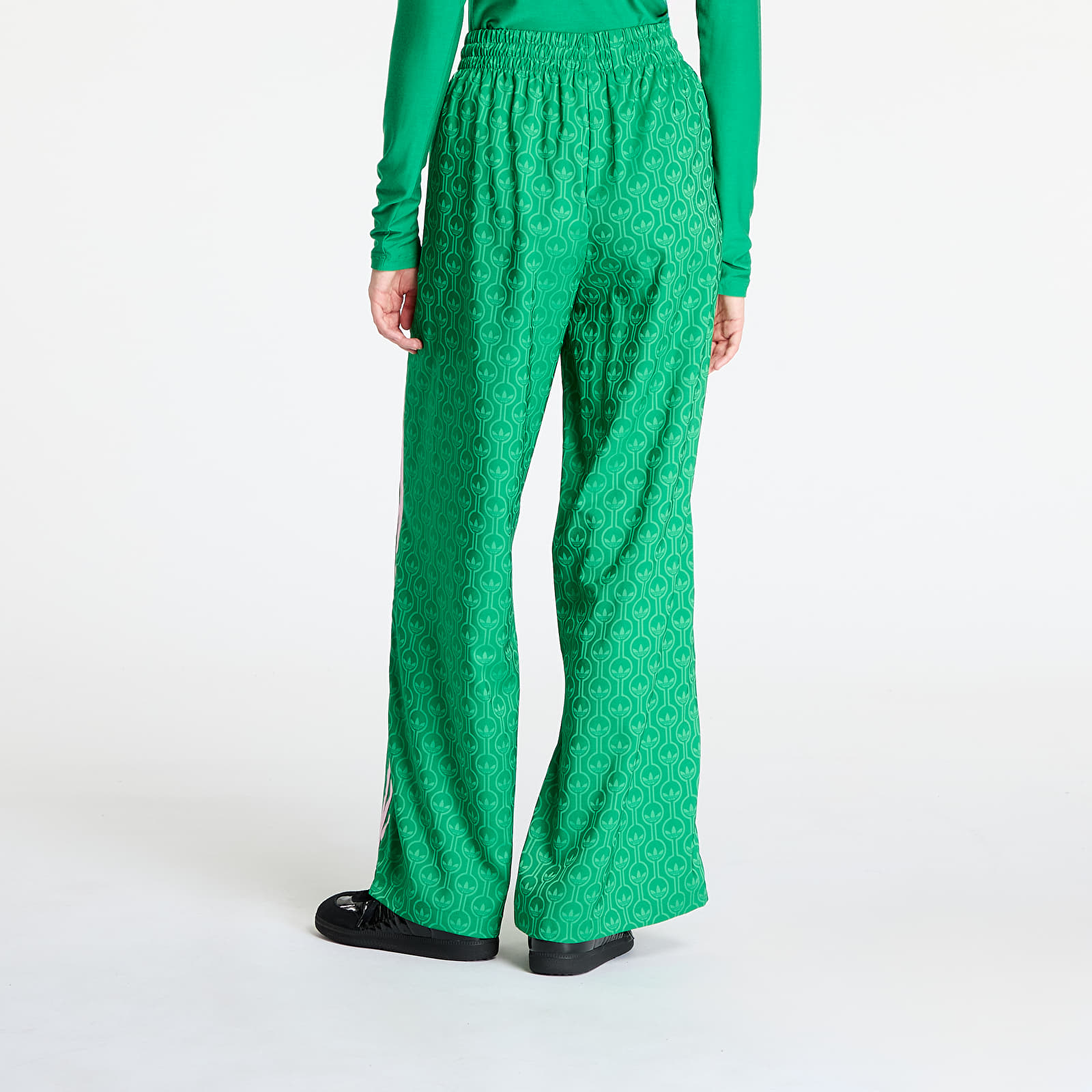 Broeken en spijkerbroeken adidas Pyjama Wideleg Pant Green