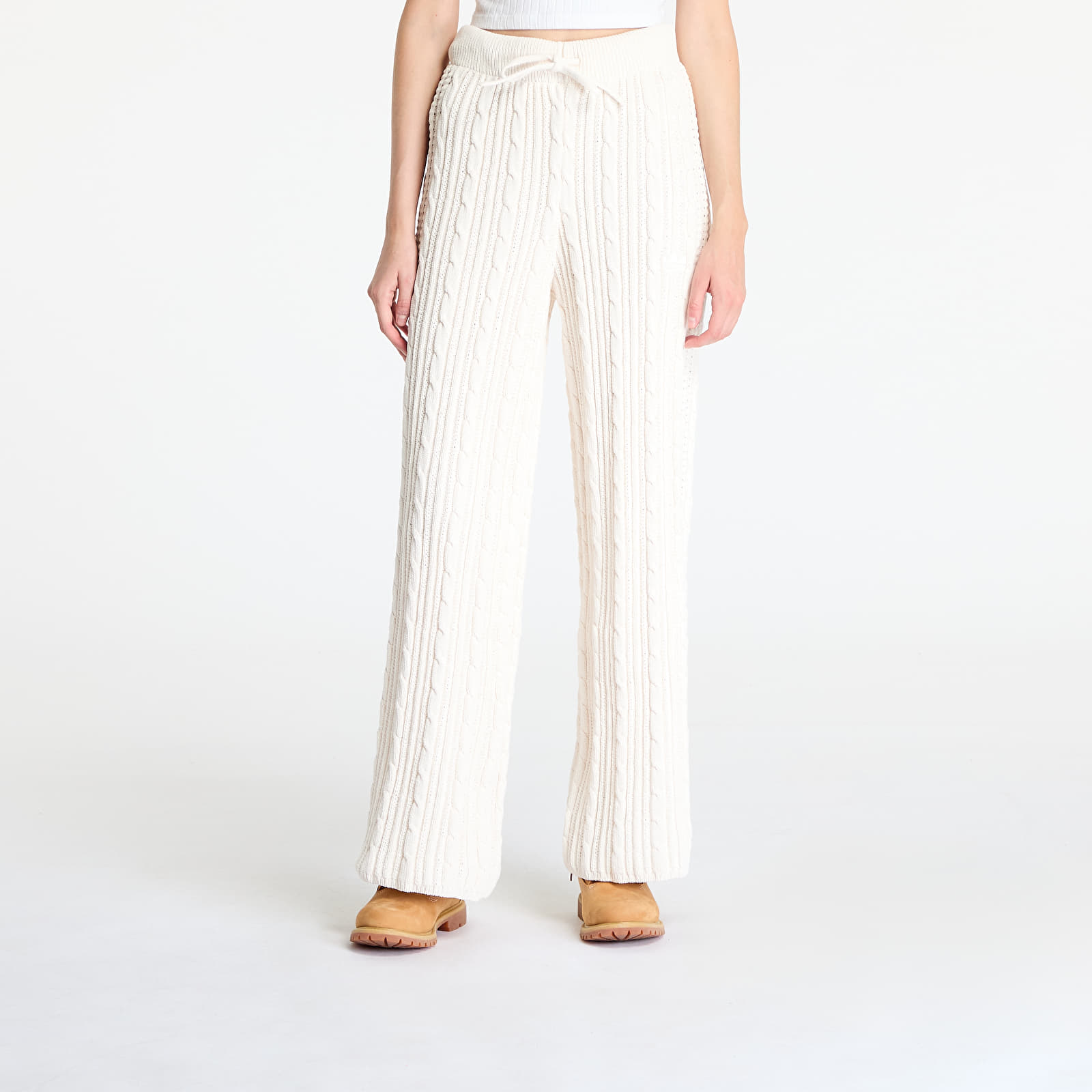 Dámské kalhoty adidas Knited Jogger Pant Wonder White