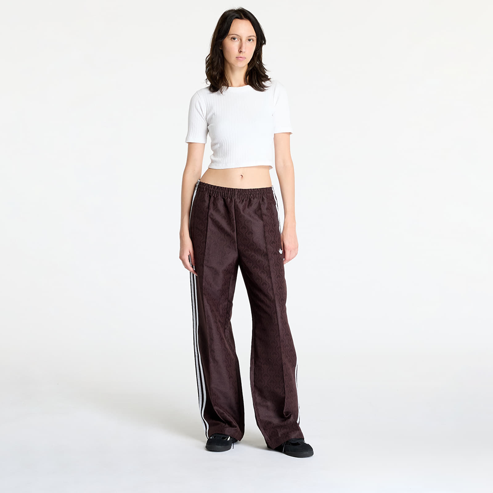 Pantalones adidas Oversized Monogram Track Pant Shale Brown