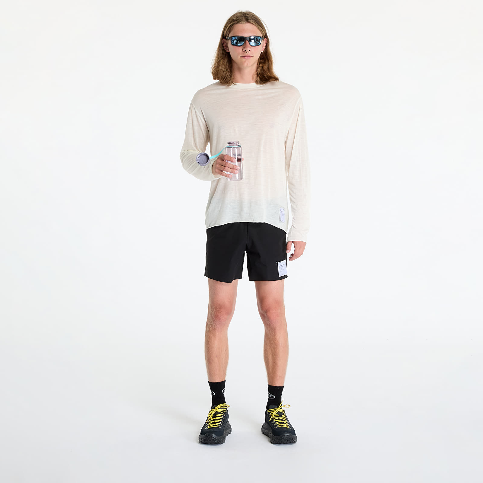Trička Satisfy CloudMerino Long Tee UNISEX Chalk