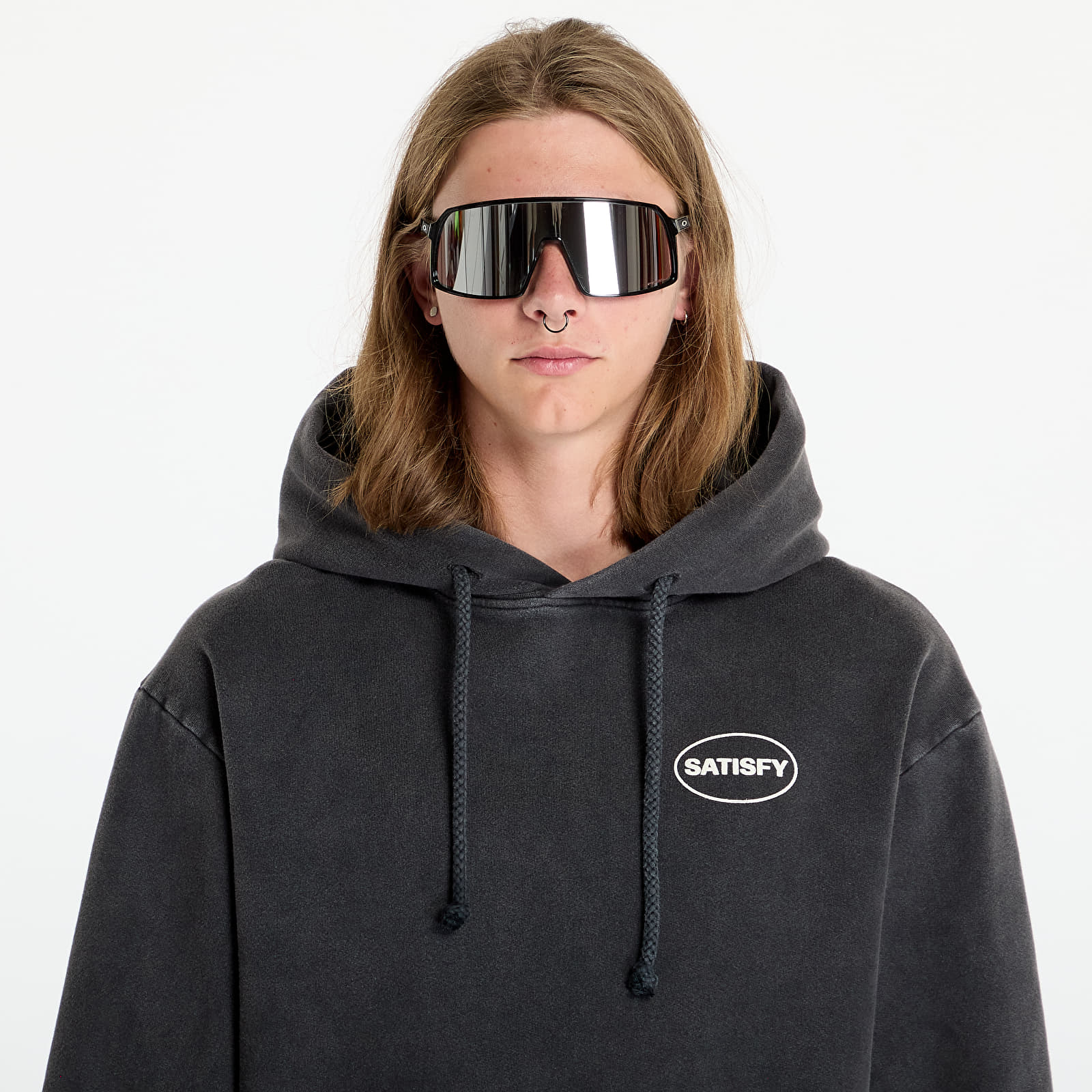 Men's hoodies Satisfy SoftCell Hoodie UNISEX Aged Black