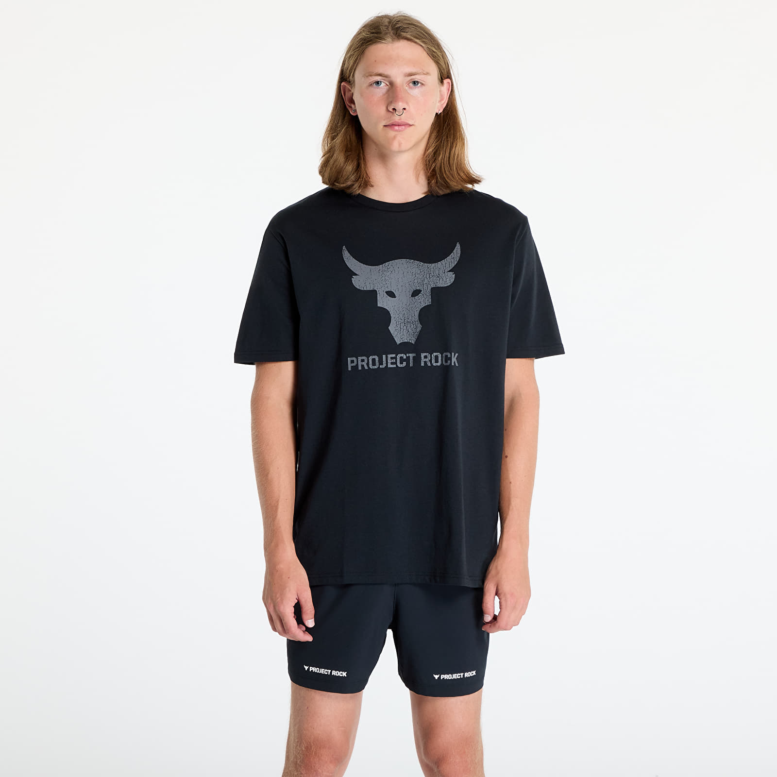 T-shirty męskie Under Armour Project Rock Payoff Graphc SS Black/ Castlerock