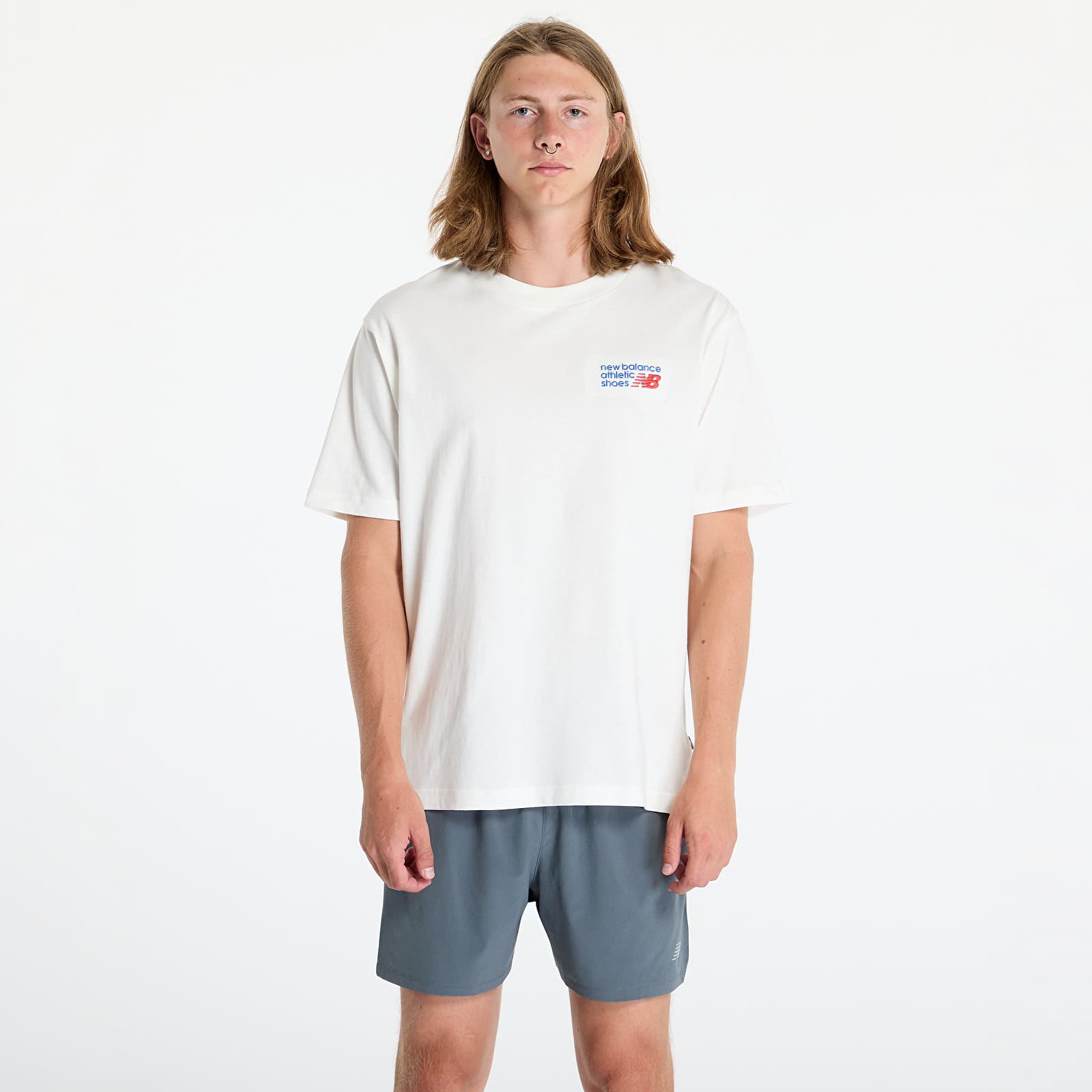 Pólók New Balance Athletics Premium Logo T-Shirt Sea Salt