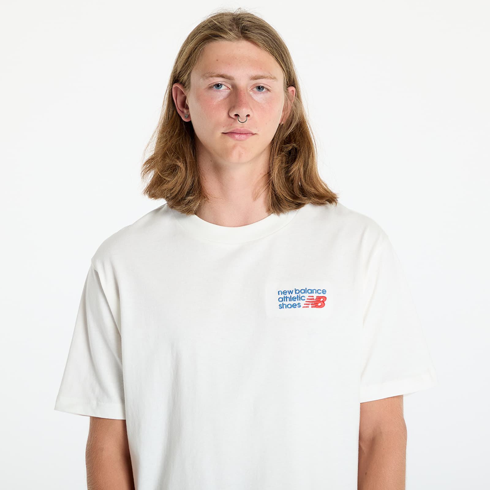 Pólók New Balance Athletics Premium Logo T-Shirt Sea Salt