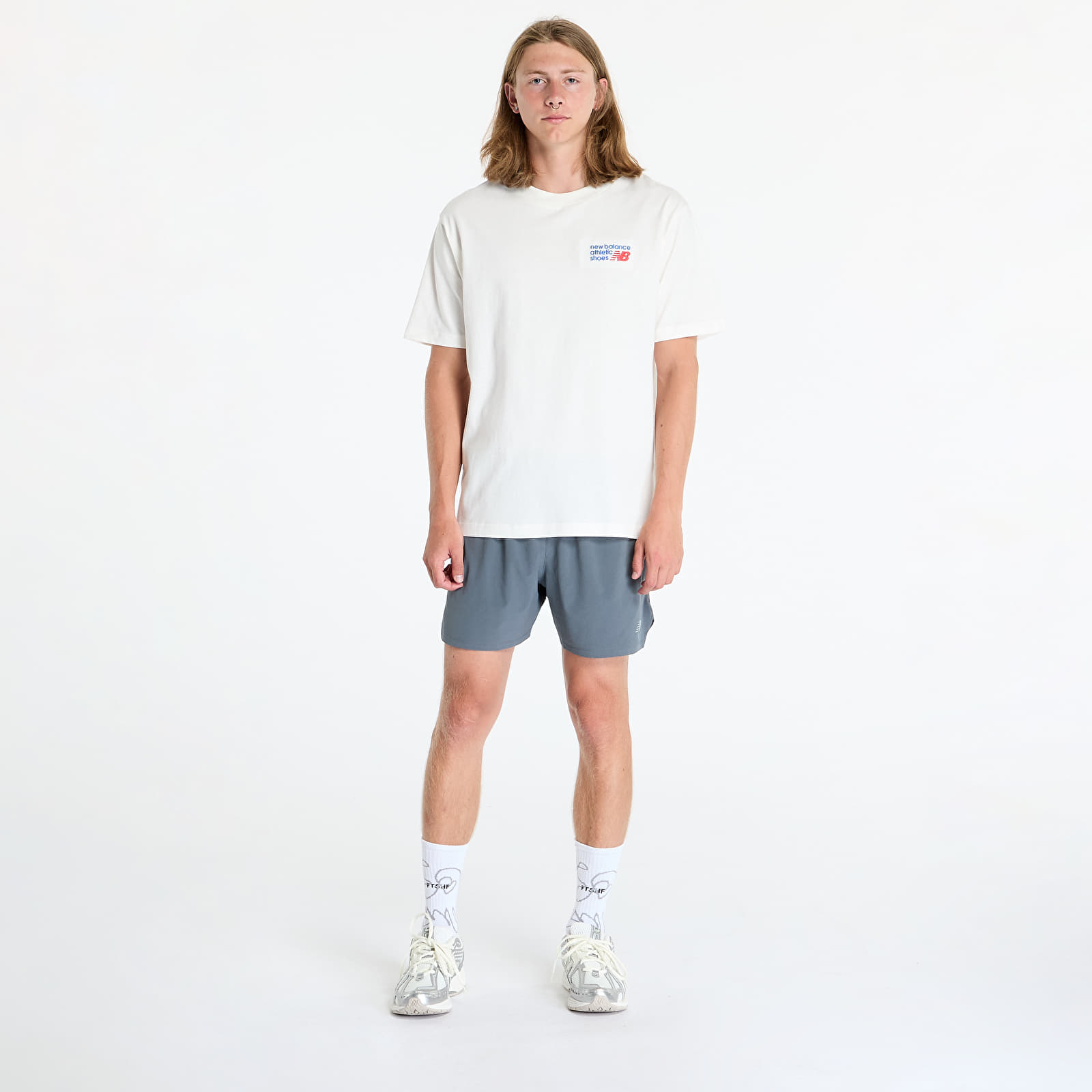 Pólók New Balance Athletics Premium Logo T-Shirt Sea Salt