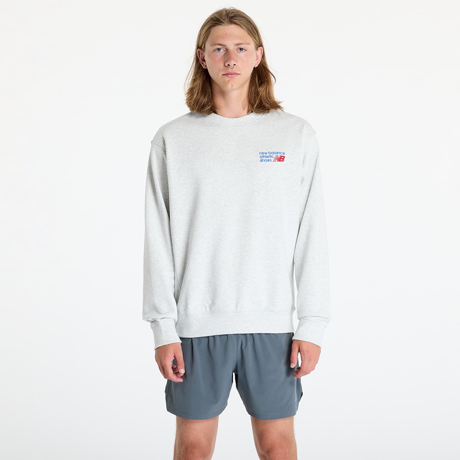 Sweatshirt New Balance Athletics Premium Logo Crew Ash Heather XXL