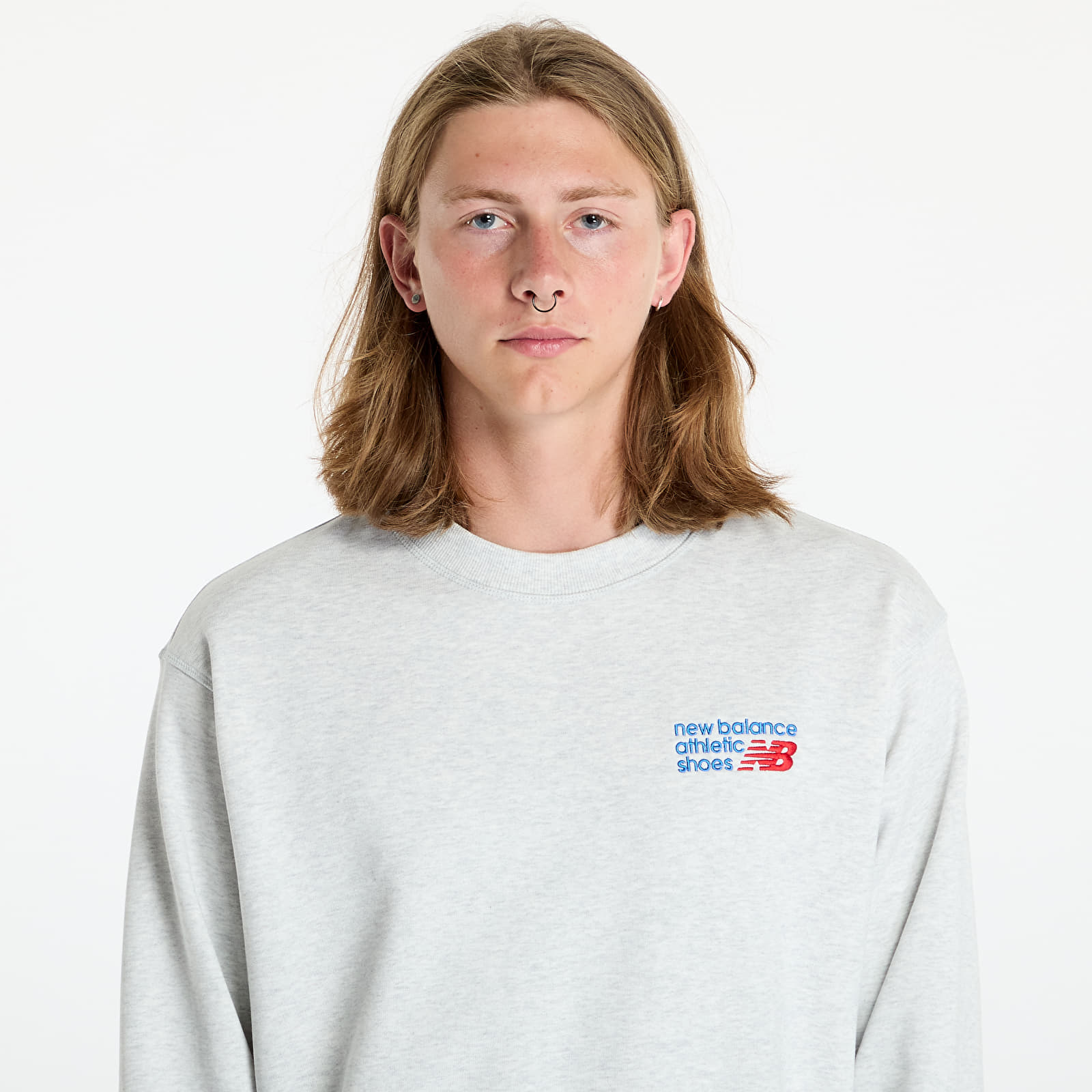 Hoodies and sweatshirts  New Balance Athletics Premium Logo Crew Ash Heather