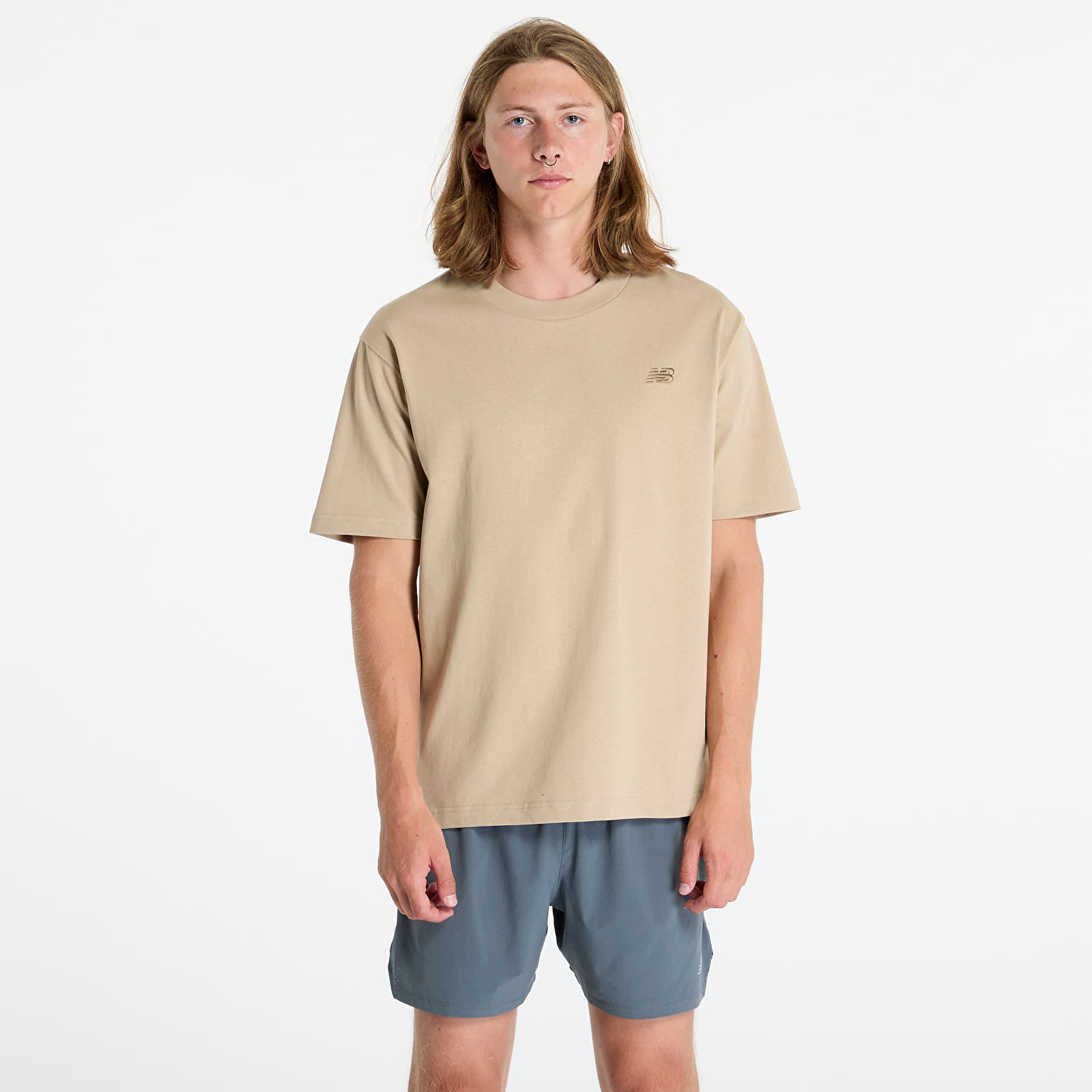 Pólók New Balance Athletics Cotton T-Shirt Stoneware