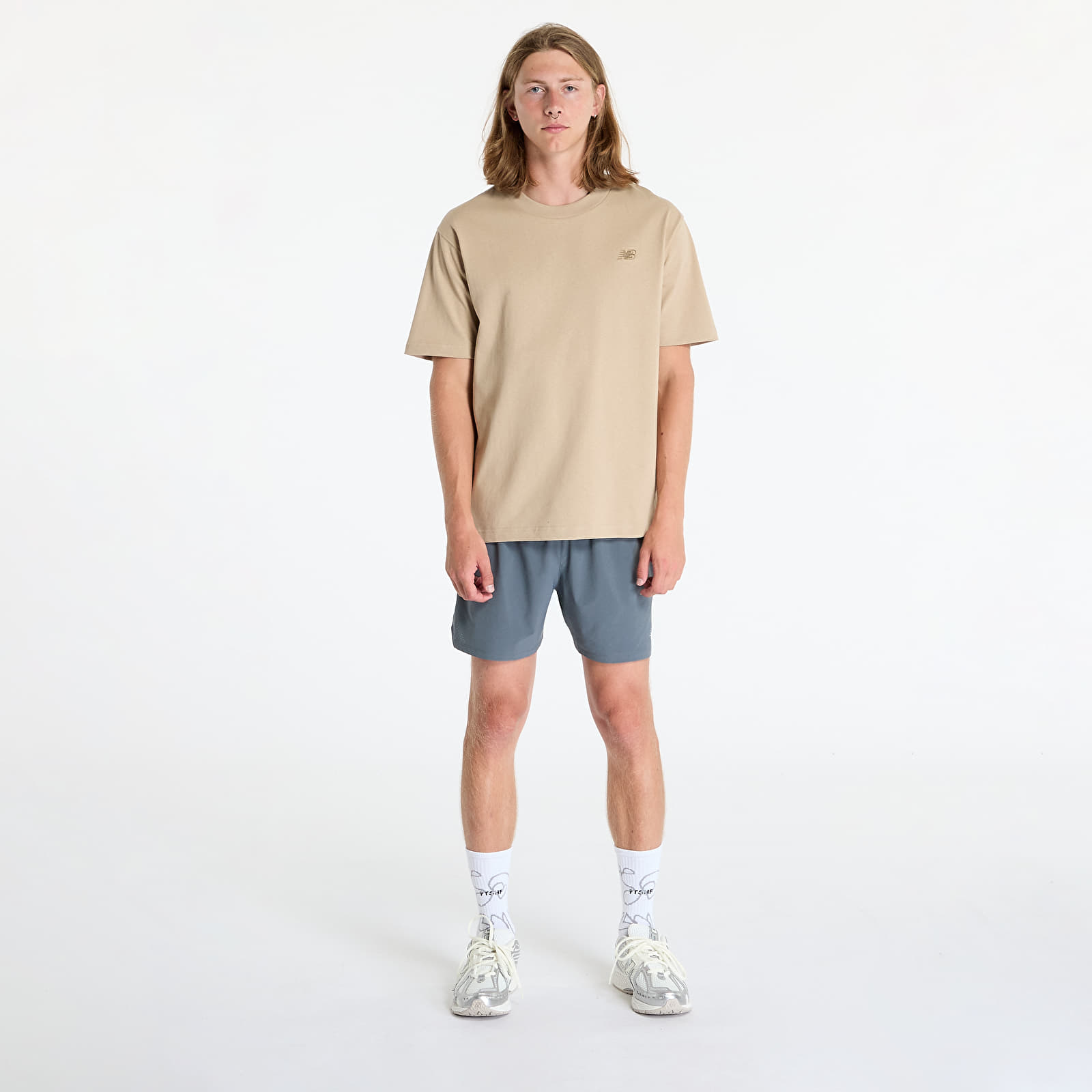 Pólók New Balance Athletics Cotton T-Shirt Stoneware