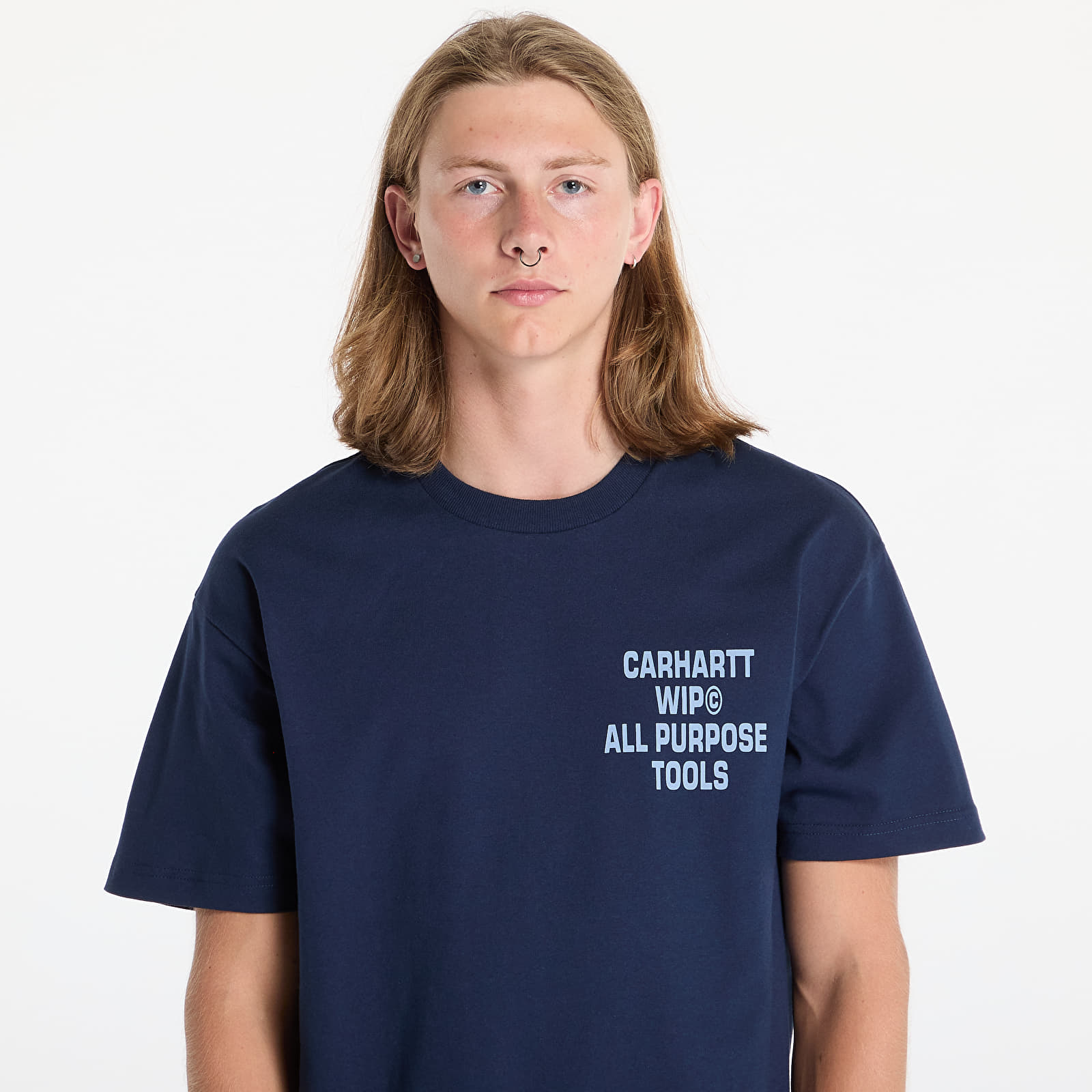 T-paidat Carhartt WIP S/S Cross Screw T-Shirt UNISEX Air Force Blue