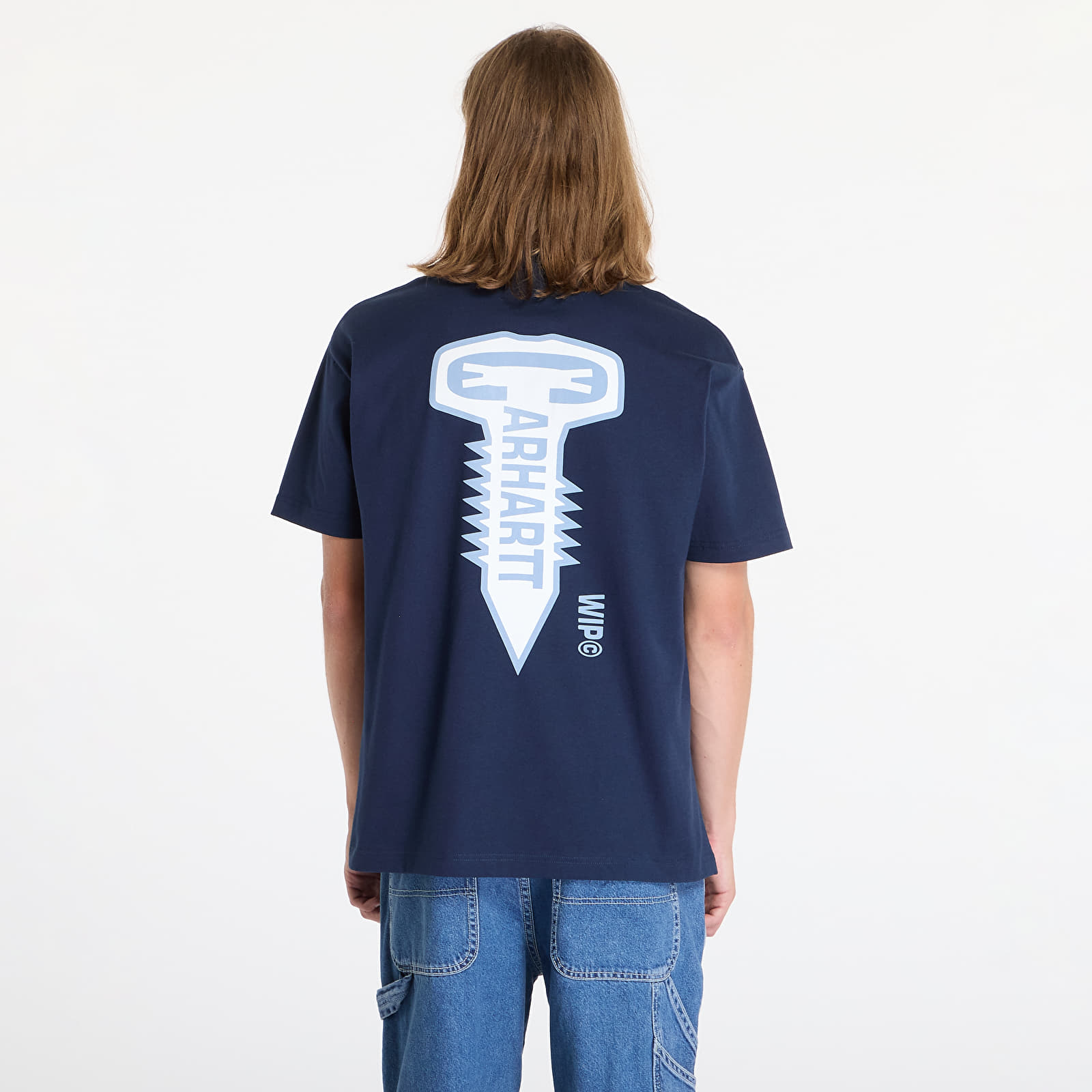 T-paidat Carhartt WIP S/S Cross Screw T-Shirt UNISEX Air Force Blue