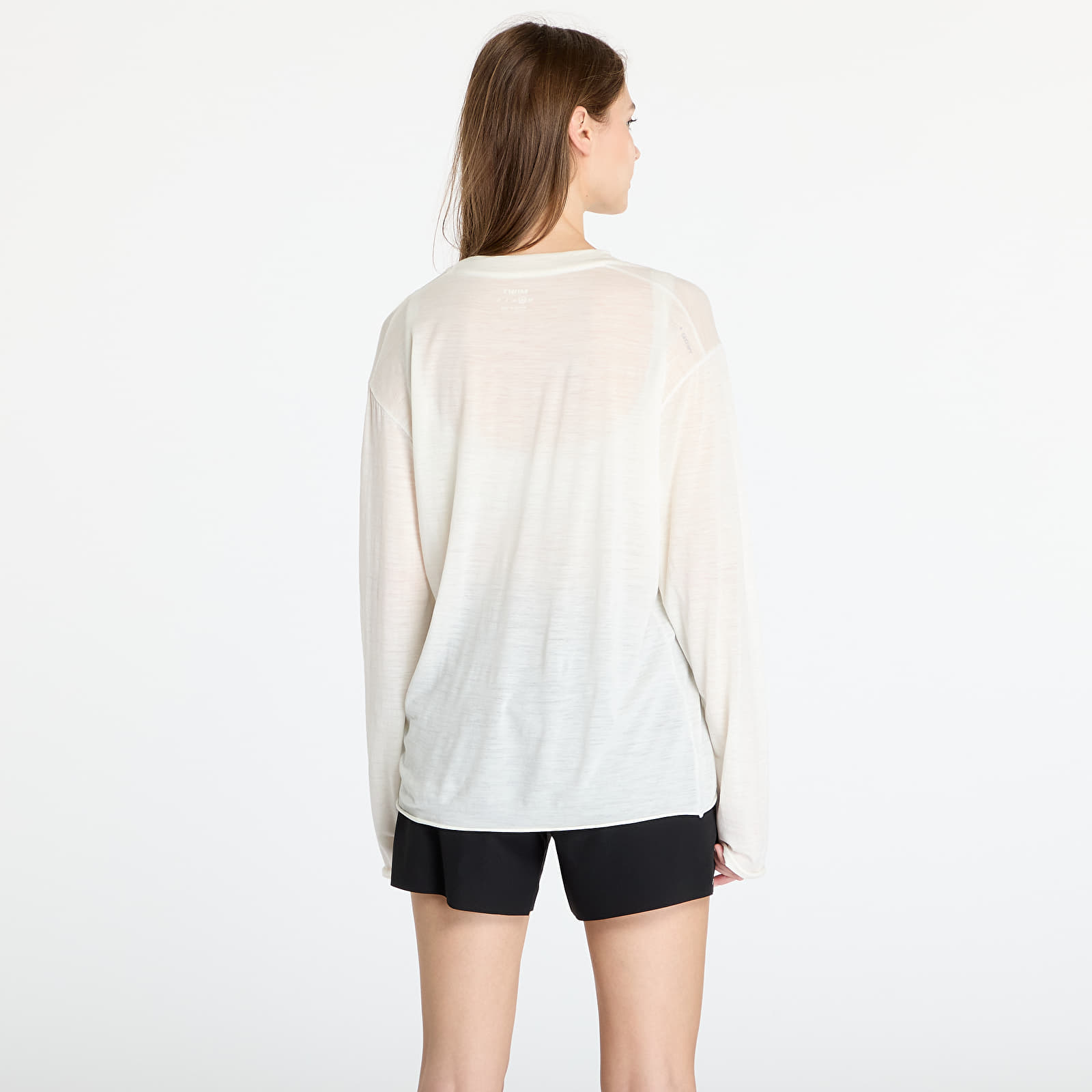 Trička Satisfy CloudMerino Long Tee UNISEX Chalk