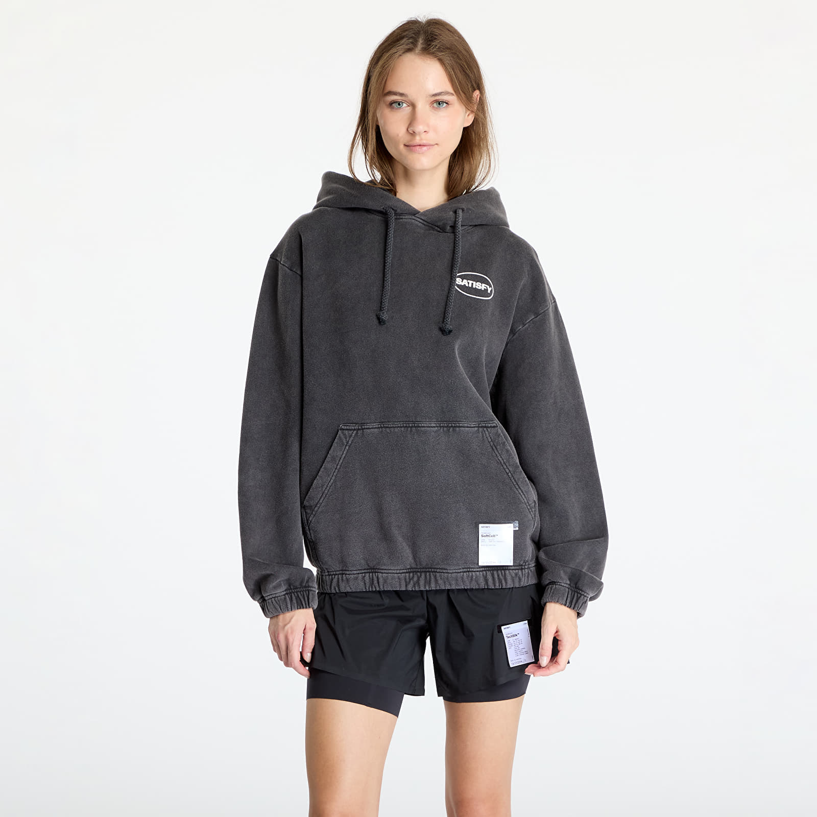 Men's hoodies Satisfy SoftCell Hoodie UNISEX Aged Black