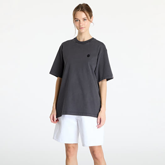 T shirts A BATHING APE Ape Head One Point Garment Dyed Pocket Relaxed Fit Short Sleeve Tee Black Footshop