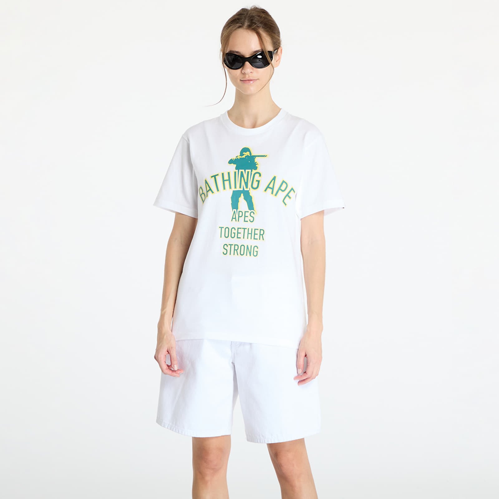 Tričká A BATHING APE Soldier Ats Tee White