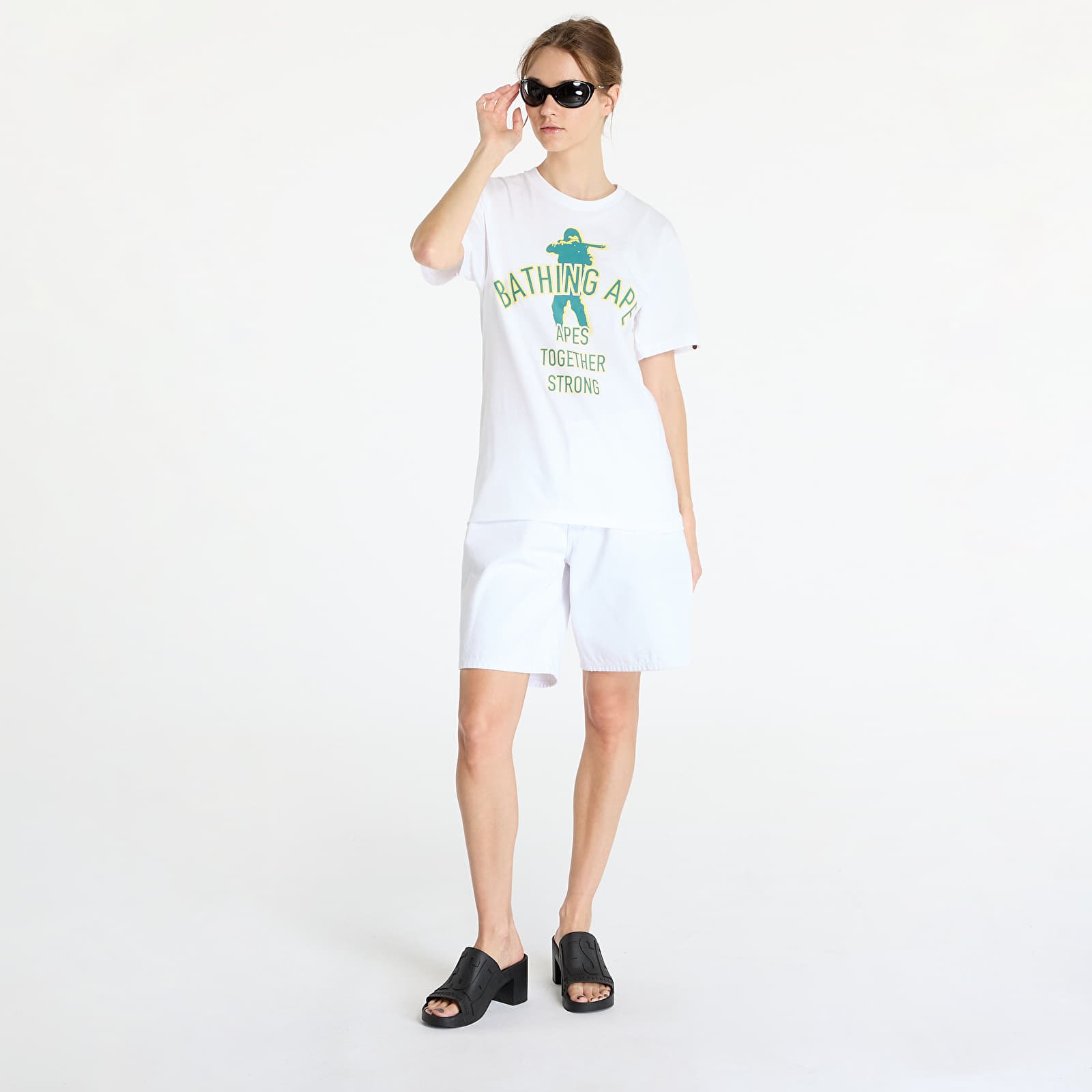 Tričká A BATHING APE Soldier Ats Tee White