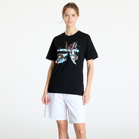 T-shirt A BATHING APE Surfing Apes Tee Black