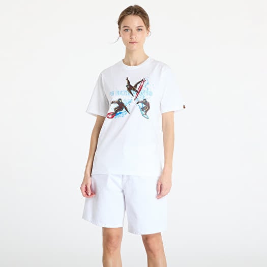 T-shirt A BATHING APE Surfing Apes Tee White