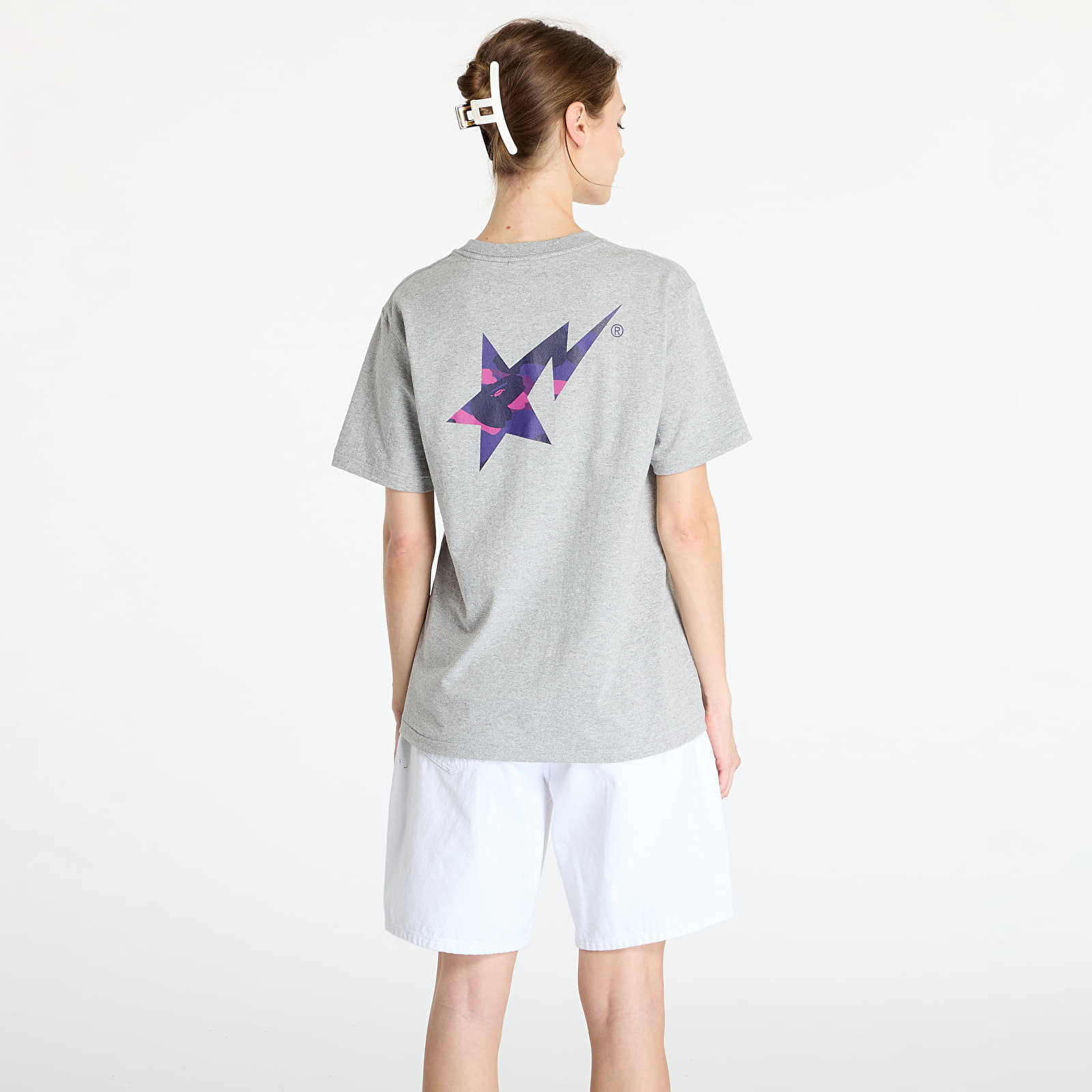 T-Shirts A BATHING APE Color Camo Bape Sta Logo Tee Gray
