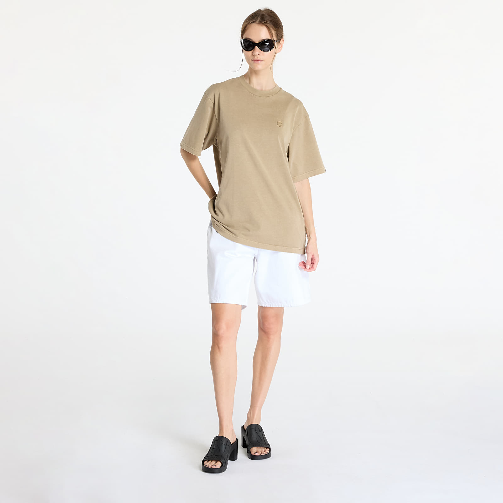 T-Shirts A BATHING APE Ape Head One Point Garment Dyed Pocket Relaxed Fit Tee UNISEX Beige
