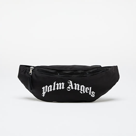 Övtáska Palm Angels Kids Curved Logo Fanny Pack Black/ White