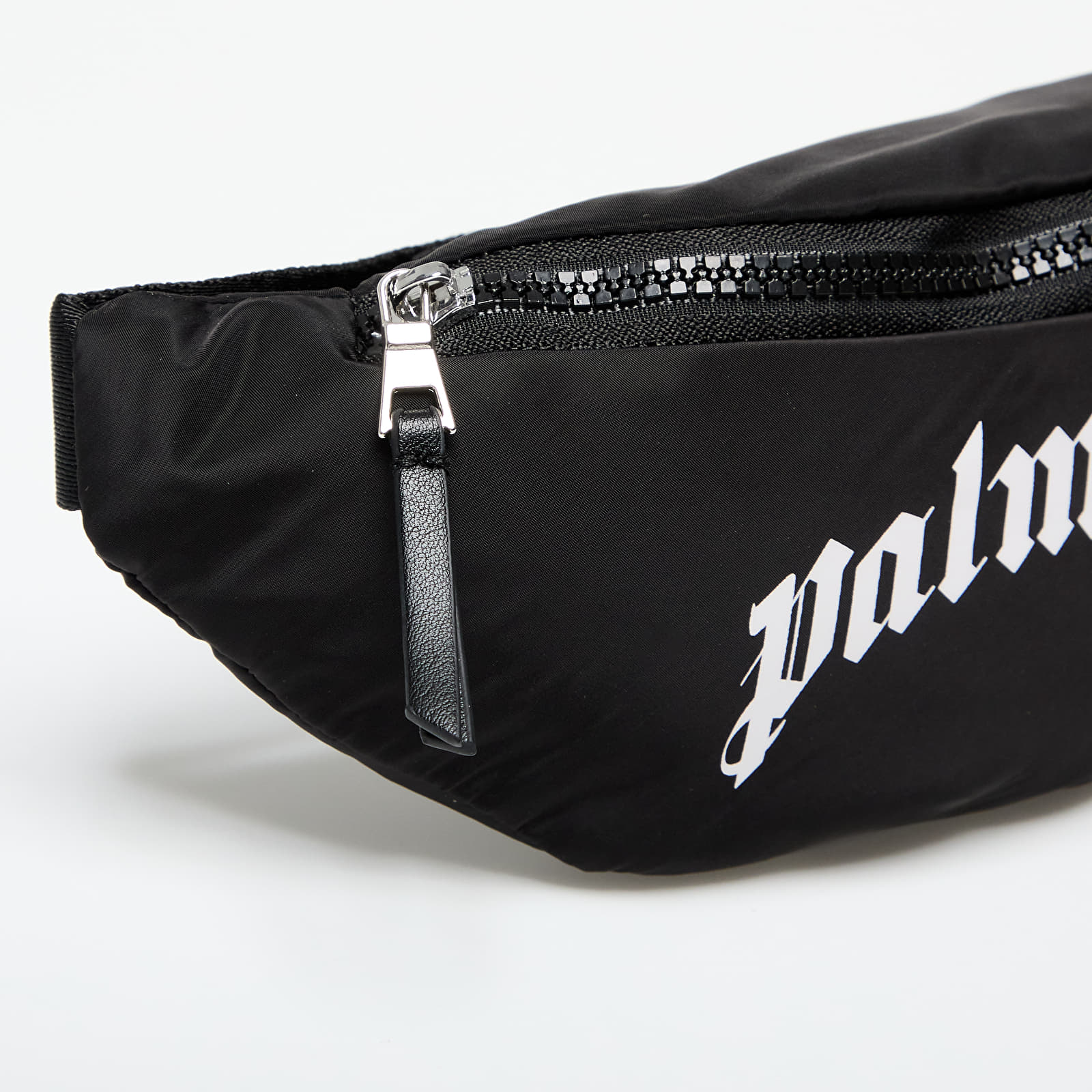Genți de șold Palm Angels Kids Curved Logo Fanny Pack Black/ White