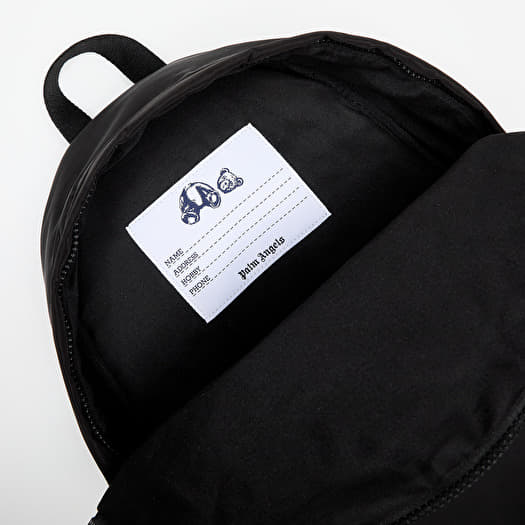 Zaini da uomo Palm Angels Kids Curved Logo Big Backpack Black