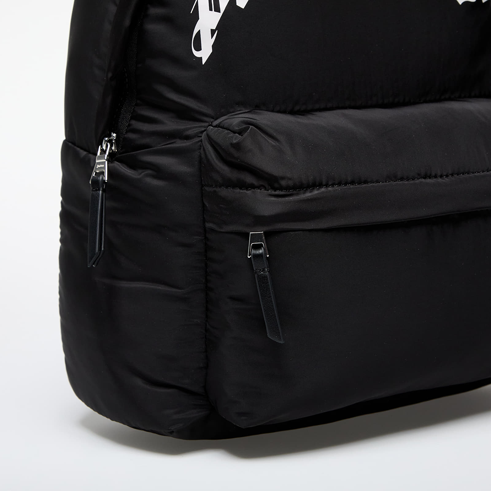 Férfi hátizsákok Palm Angels Kids Curved Logo Big Backpack Black/ White