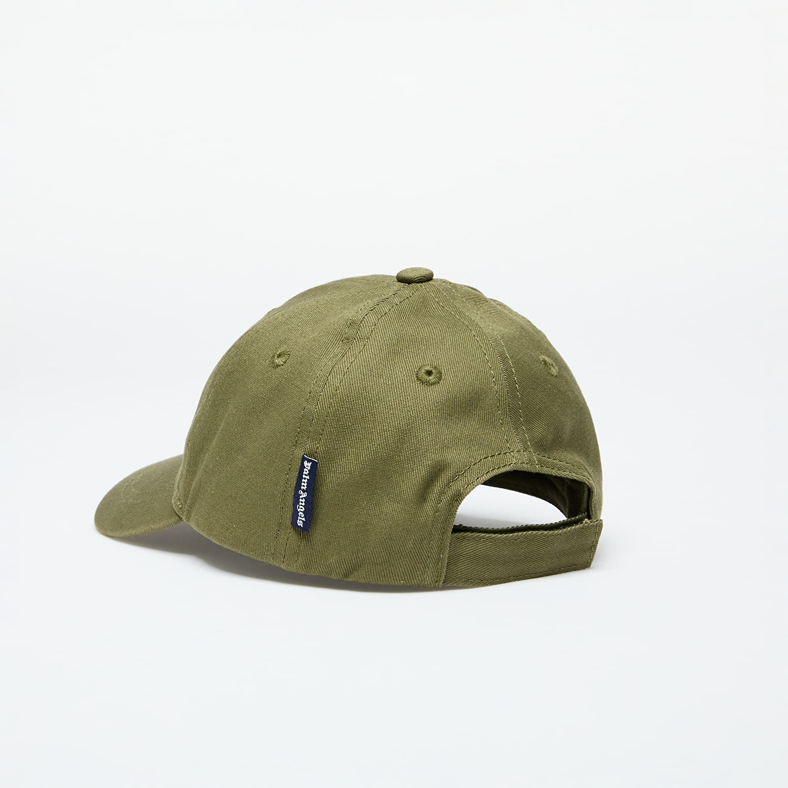 Gyerek sapkák Palm Angels Kids Logo Baseball Cap Military Green/ White