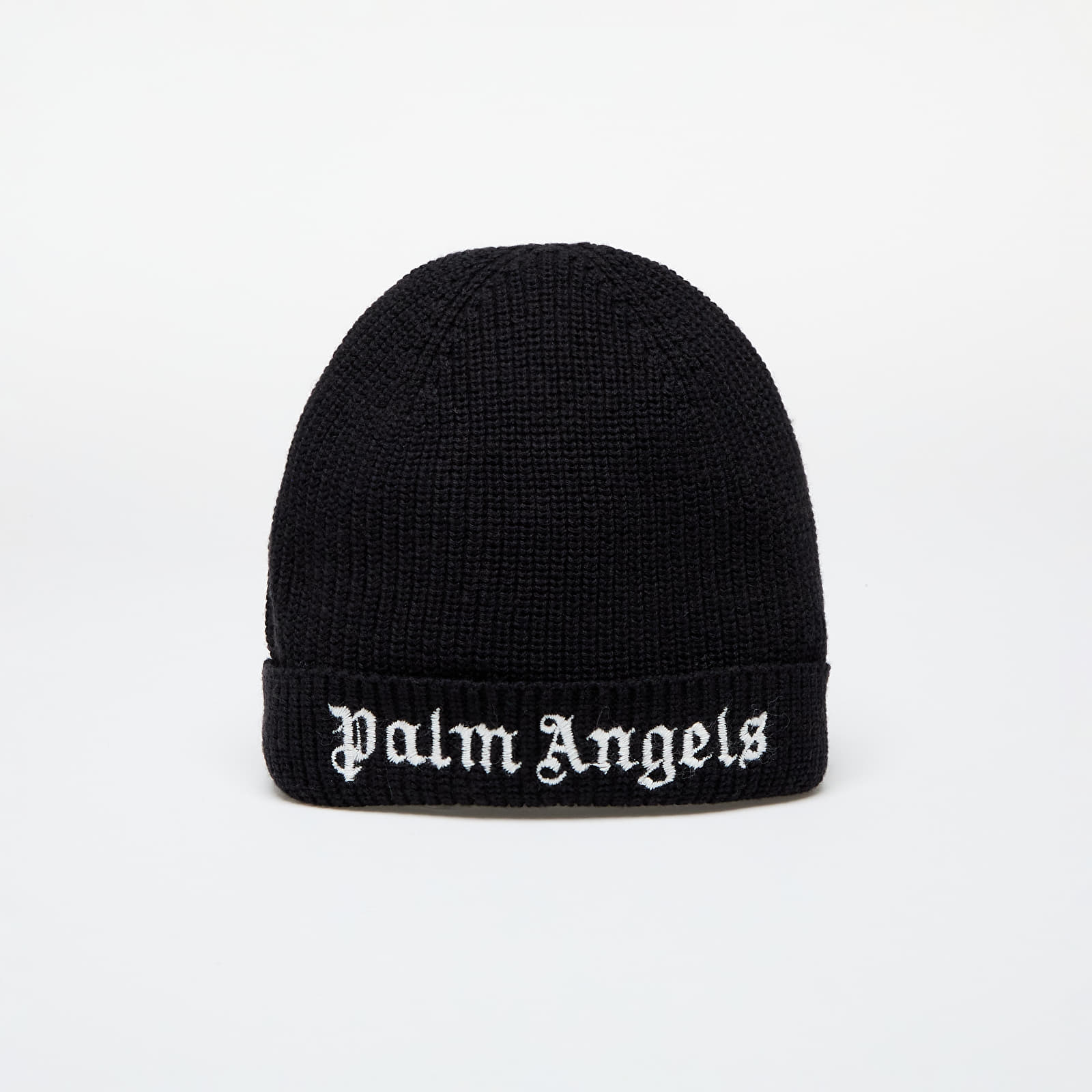 Detské čiapky a šiltovky Palm Angels Kids Logo Knit Beanie Black/ White