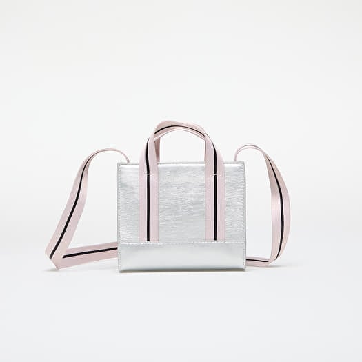 Taška Palm Angels Kids Palm Angels Kids Shiny Mini Tote Silver/ Off White