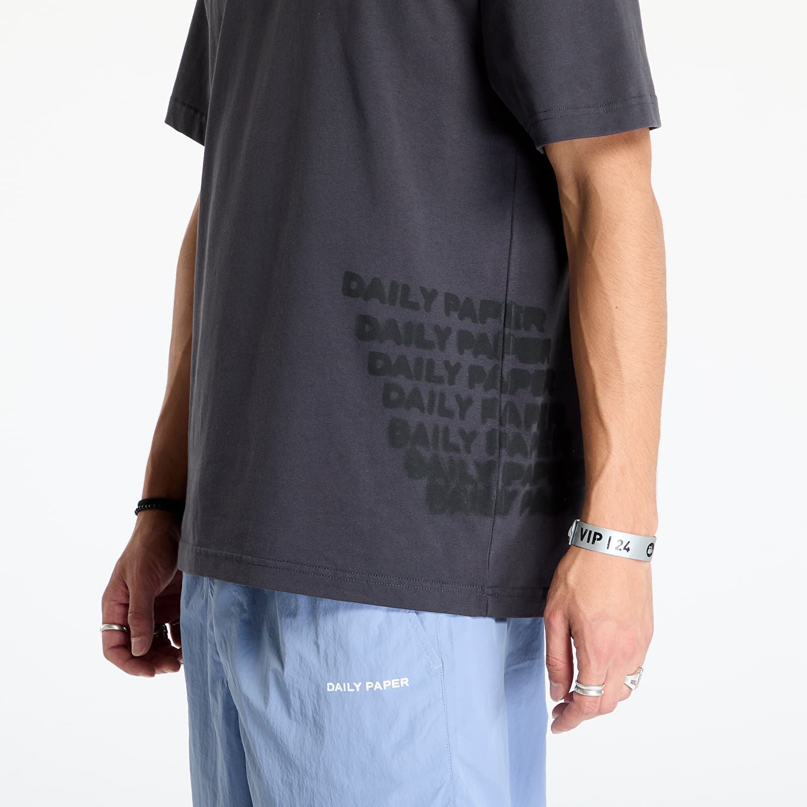 Pánská trička Daily Paper Overload Ss T Shirt Obsidian Black