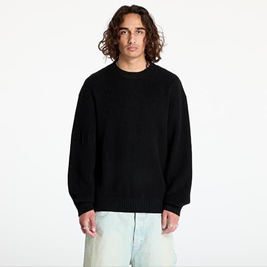 Svetr Daily Paper Band Knit Sweater Black