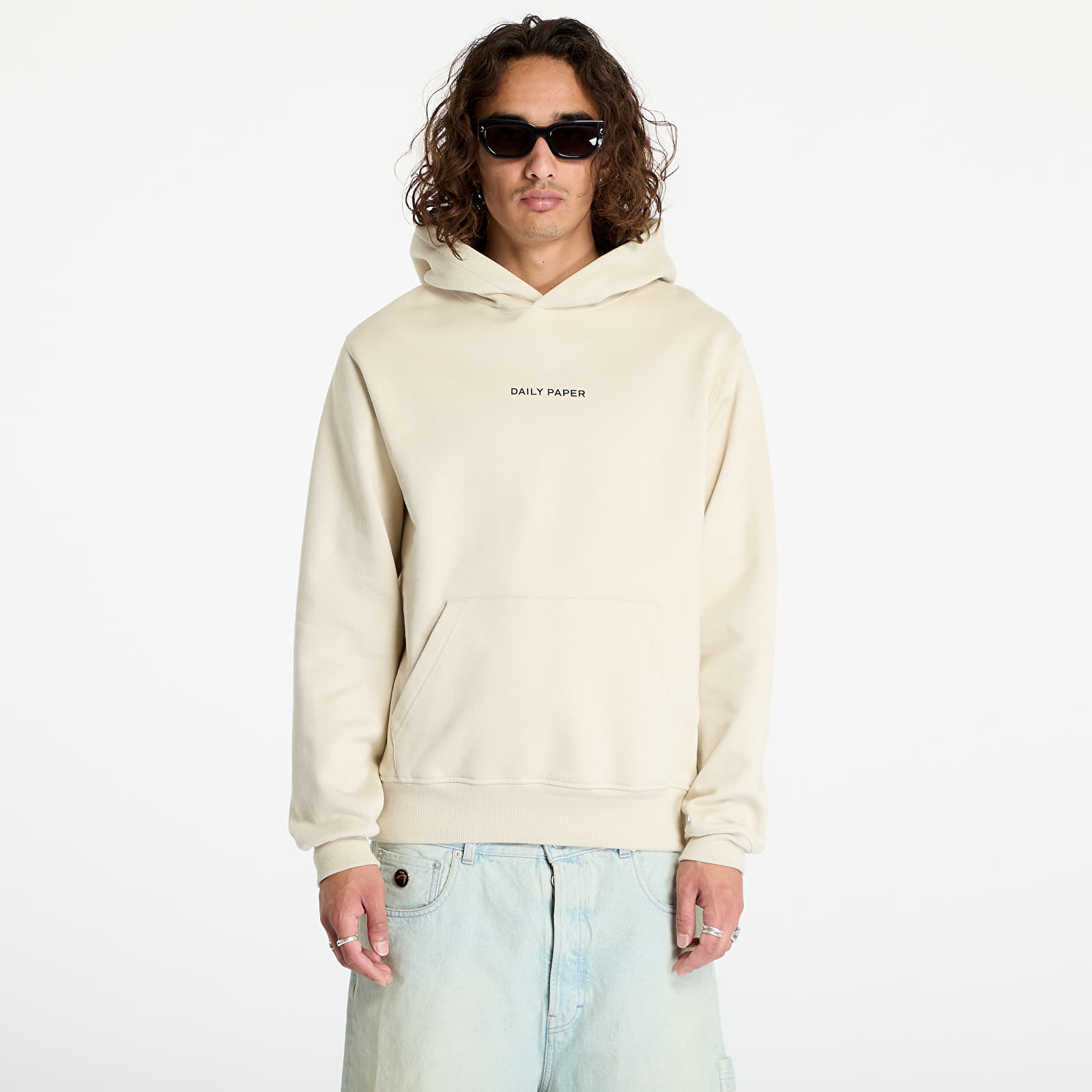 Pánské mikiny Daily Paper Search Hoodie Pelican Beige