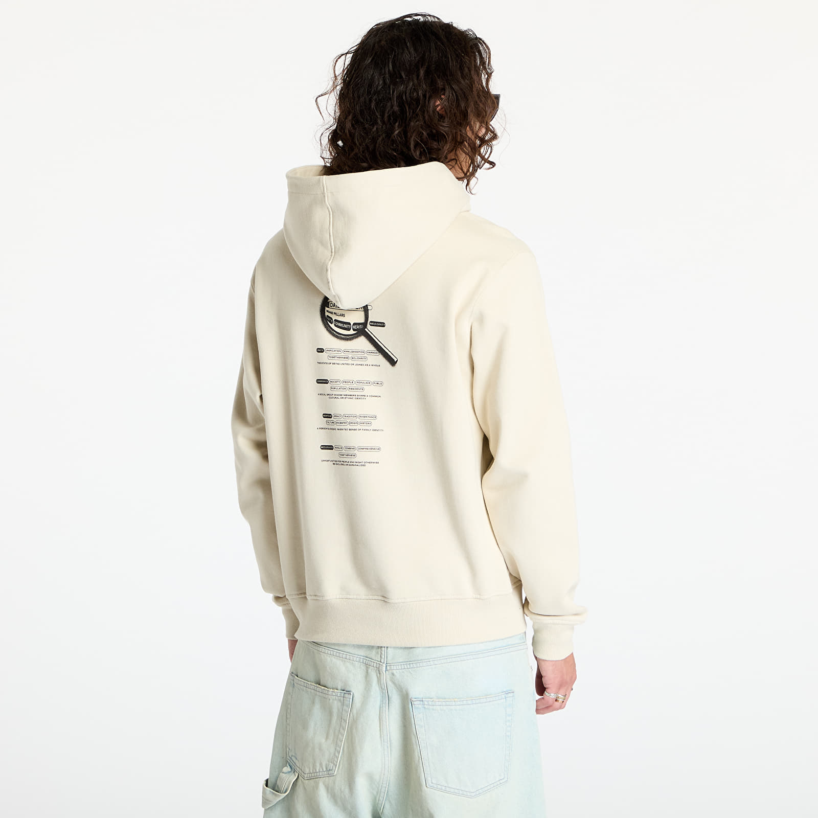 Pánské mikiny Daily Paper Search Hoodie Pelican Beige