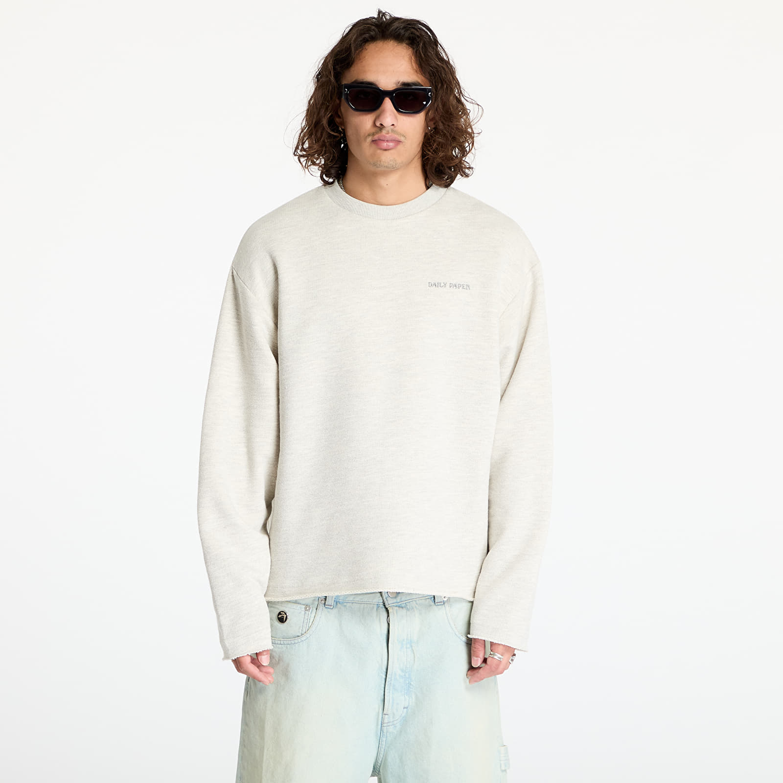 Moški hoodiji in jope Daily Paper Aniola Sweater Grey Marl