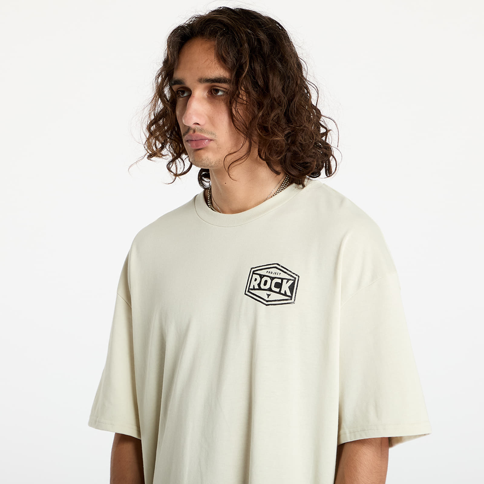 Männer T-Shirts Under Armour Project Rock HWT SS Tools Silt/ Golden Yellow/ Black
