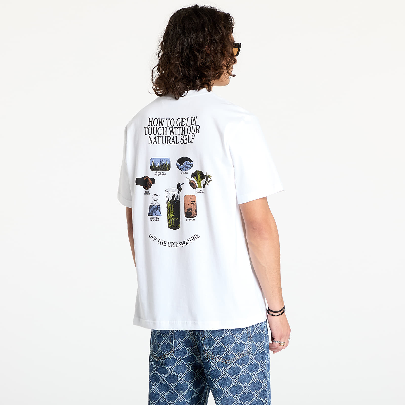 Férfi pólok Daily Paper Smoothie Ss T Shirt White