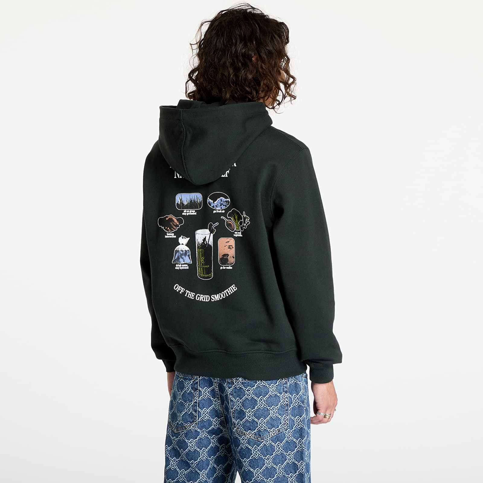 Bluzy Daily Paper Smoothie Hoodie Jet Black