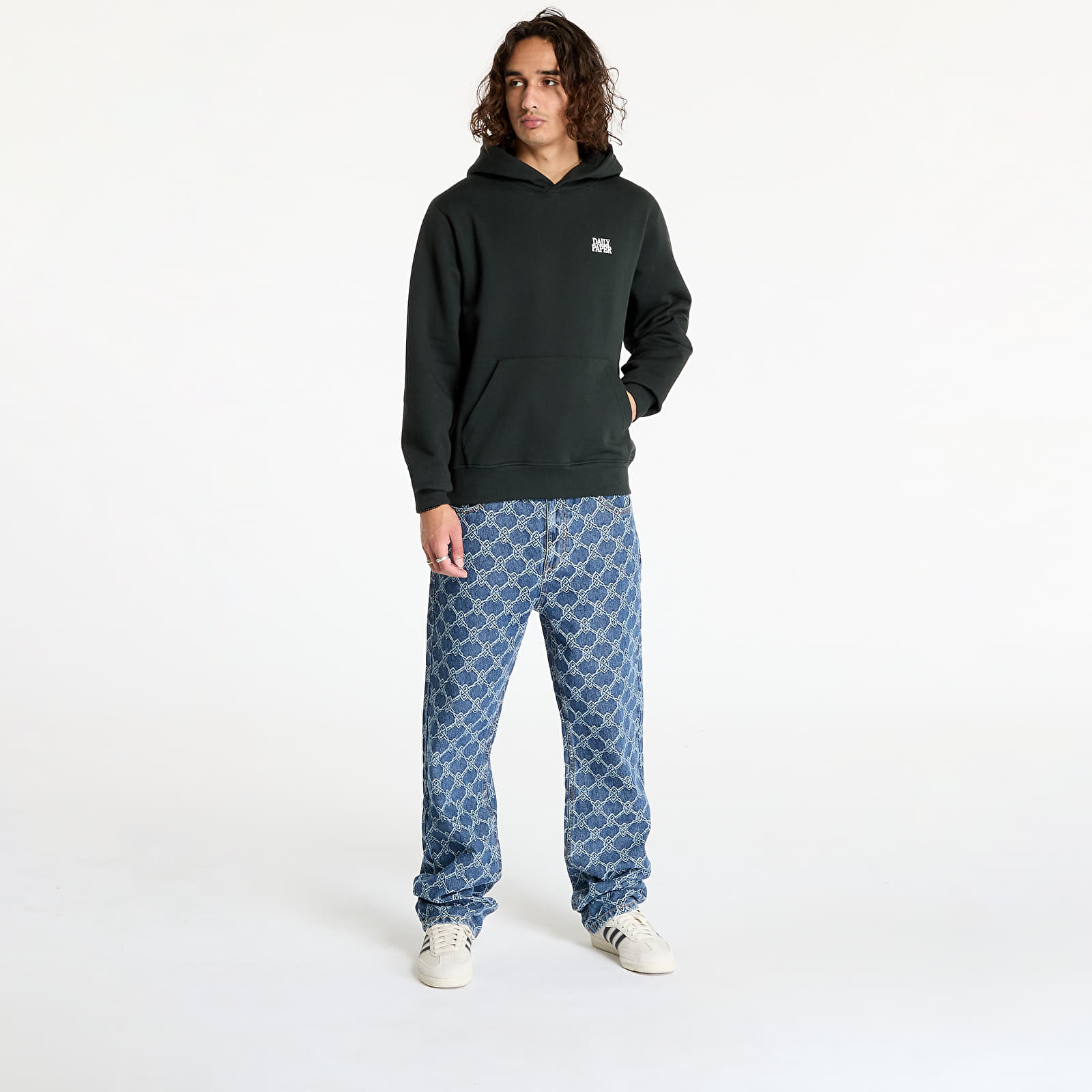Bluzy Daily Paper Smoothie Hoodie Jet Black