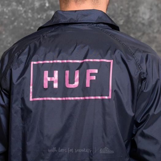 Vestes HUF Bar Logo Coaches Jacket Navy | Footshop