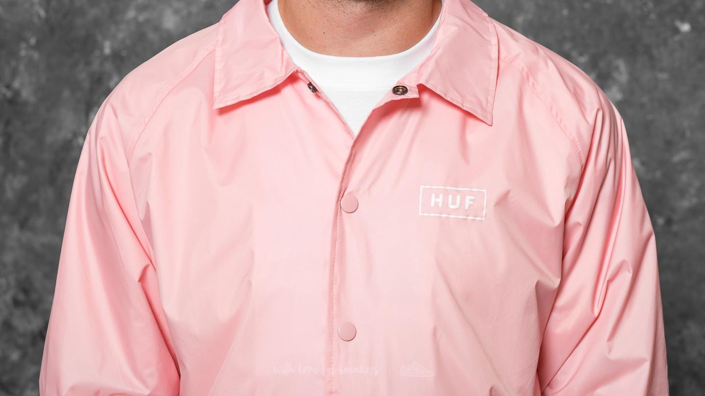 Jackets HUF Bar Logo Coach Jacket Pink