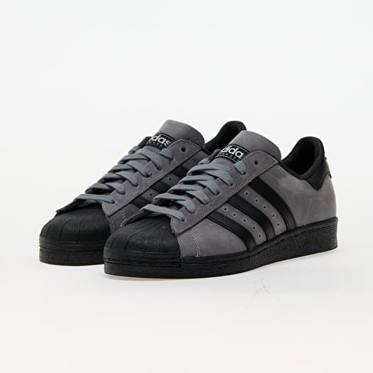 Adidas superstar grey black youths trainers 77418 best sale