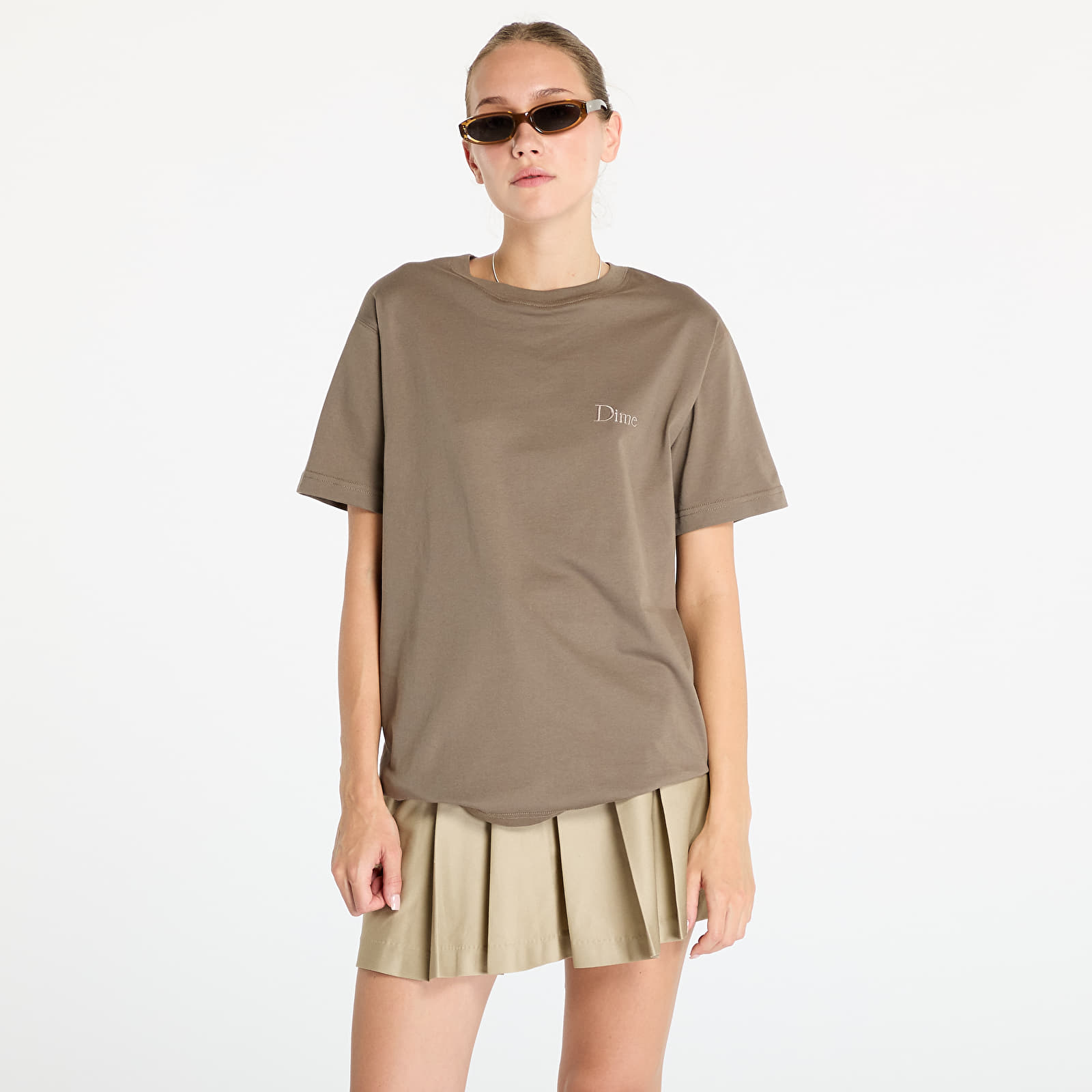 T-Shirts Dime Classic Small Logo T-Shirt UNISEX Deep Sepia
