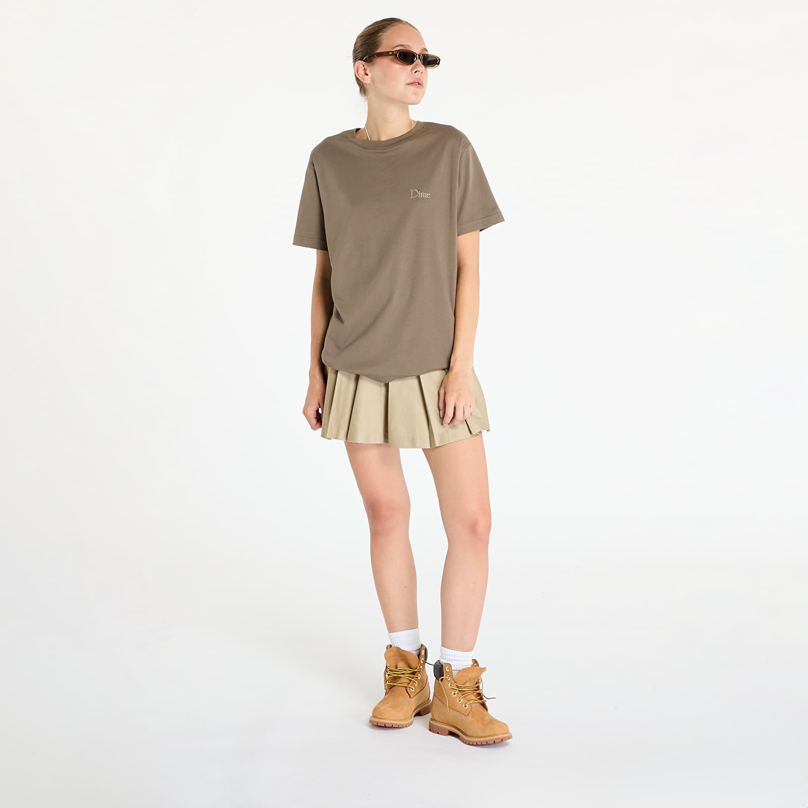 T-Shirts Dime Classic Small Logo T-Shirt UNISEX Deep Sepia