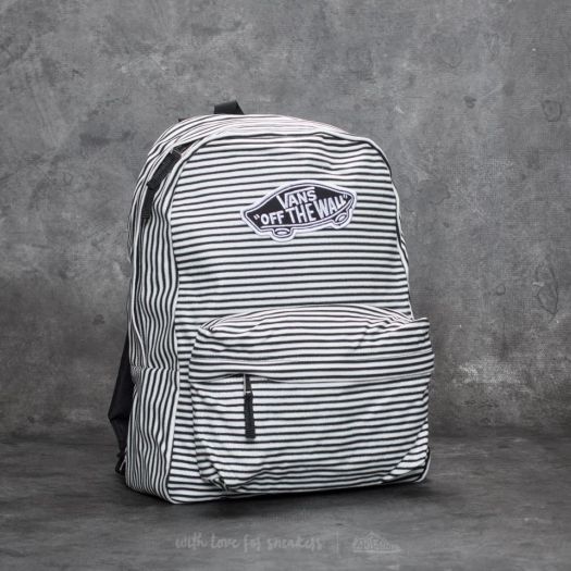 Vans black and white striped backpack 2025