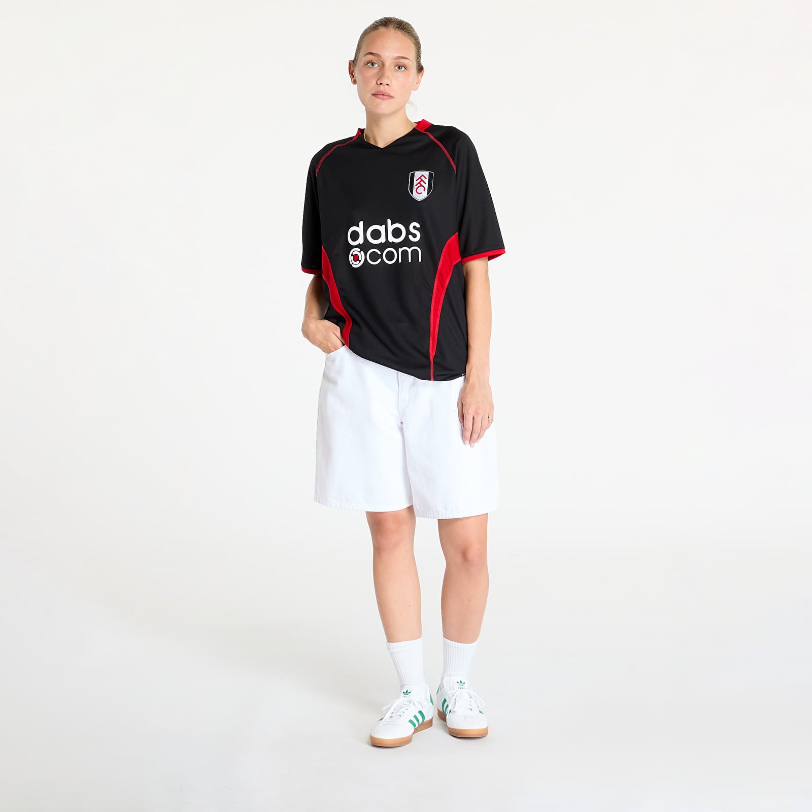 Jerseys COPA Fulham FC 2003 - 2004 Away Retro Football Shirt UNISEX Black/ Red