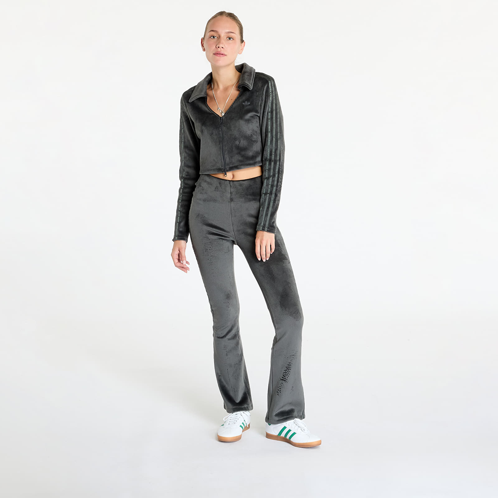 Casacos com capuz para mulher adidas Rib Cardigan Carbon