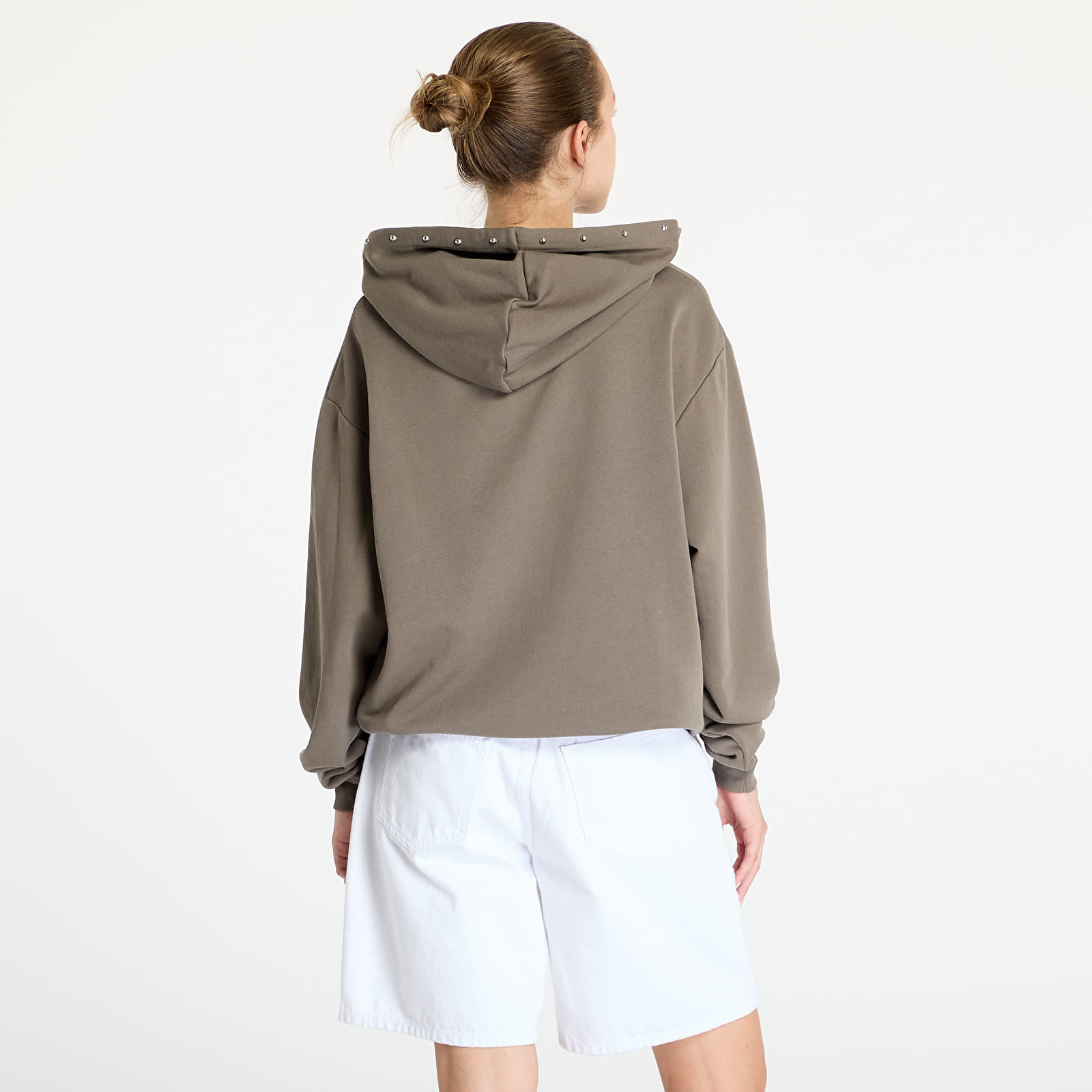 Mikiny Dime Cursive French Terry Hoodie UNISEX Walnut